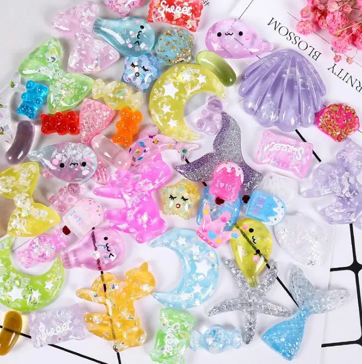 Random Kawaii unicorn Mermaid Tail bow Flatback Resin Cabochon Craft For DIY Hair Clip Decoration Supplies Embellishment
Random Kawaii unicorn Mermaid Tail bow Flatback Resin Cabochon Craft For DIY Hair Clip Decoration Supplies Embellishment