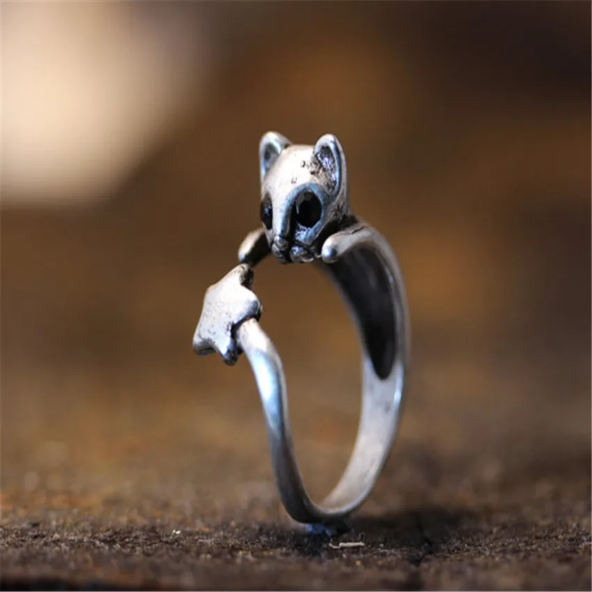 CHENGXUN Retro Animal Ancient Rings Cute Dog Cat Realistic Wrap Rings Punk Handmade 3D Boho Chic Jewelry for Baby Kids Gift
CHENGXUN Retro Animal Ancient Rings Cute Dog Cat Realistic Wrap Rings Punk Handmade 3D Boho Chic Jewelry for Baby Kids Gift
