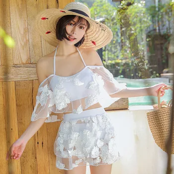 Women's Swimsuit Bikinis 2019 Woman Saida De Praia Female Retro Split Skirt Korean New Underwire Holding Hair Substitute Solid
Women's Swimsuit Bikinis 2019 Woman Saida De Praia Female Retro Split Skirt Korean New Underwire Holding Hair Substitute Solid
