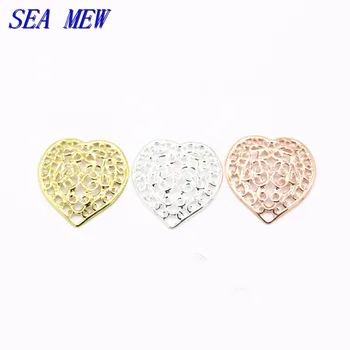 100PCS 21*22mm Fashion Copper 7 Colors Plated Heart Filigree Connectors Charm For Jewelry Making
100PCS 21*22mm Fashion Copper 7 Colors Plated Heart Filigree Connectors Charm For Jewelry Making