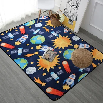 

Space Universe Planet Cartoon Carpet For Living Room Soft Carpet Kids Room Cute Rugs For Bedroom Computer Chair Floro Mat Rug