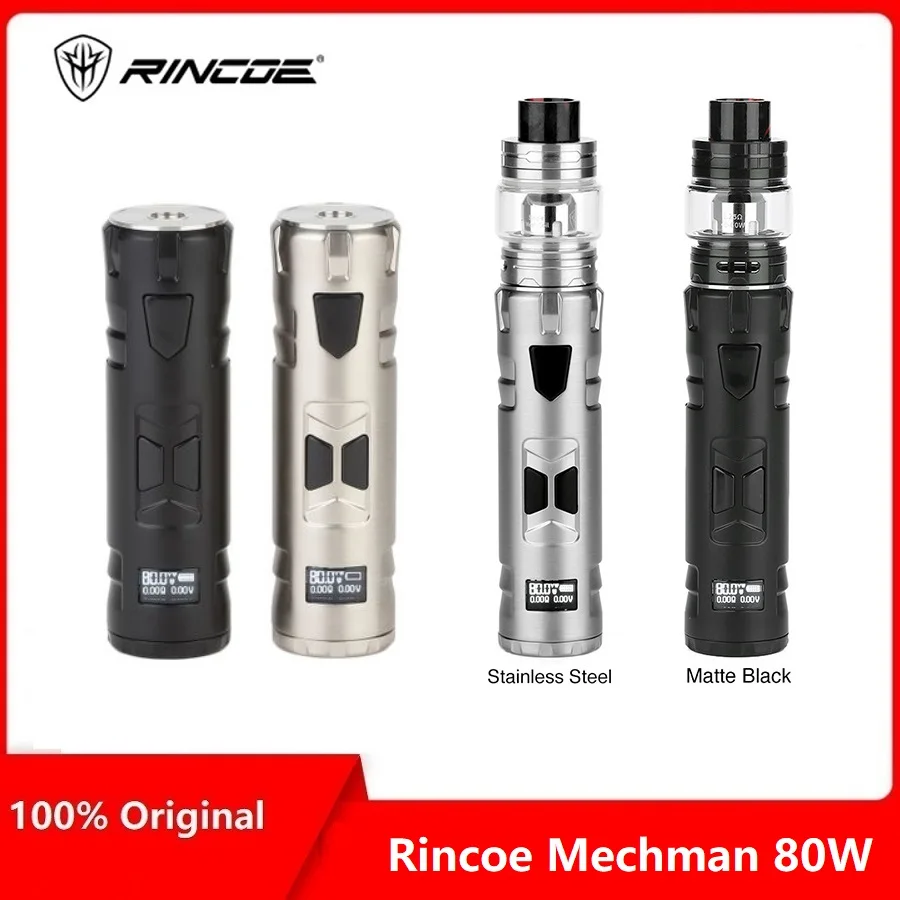 Rincoe Mechman 80W TC Kit with 80W TC Box MOD & 4.5ml Mesh Tank Easy top refill E cig Vaporizer vs Drag 2/ shogun/ Luxe Mod
Rincoe Mechman 80W TC Kit with 80W TC Box MOD & 4.5ml Mesh Tank Easy top refill E cig Vaporizer vs Drag 2/ shogun/ Luxe Mod