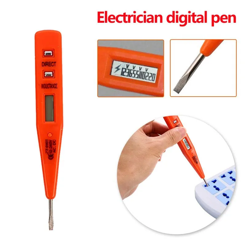 Multifunction AC DC 12-220V Digital Test Pencil Multi-Sensor Electrical LCD Display Voltage Detector Test Pen
Multifunction AC DC 12-220V Digital Test Pencil Multi-Sensor Electrical LCD Display Voltage Detector Test Pen