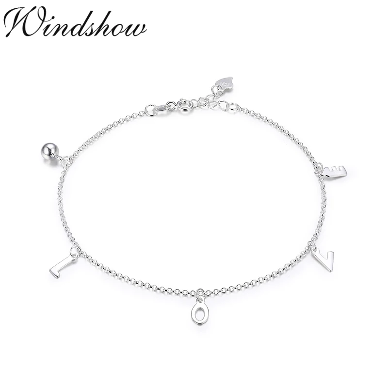 Pure Real 925 Sterling Silver Rolo Chain LOVE Charms Anklet For Women Girls Friend Foot Jewelry Leg Bracelet Barefoot Tobillera
Pure Real 925 Sterling Silver Rolo Chain LOVE Charms Anklet For Women Girls Friend Foot Jewelry Leg Bracelet Barefoot Tobillera