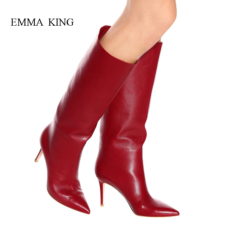 EMMA KING Knee High Botas Mujer Pointed Toe Design Slip on Boots Woman Spring/Autumn Quality Long Party Shoes Woman plus size
EMMA KING Knee High Botas Mujer Pointed Toe Design Slip on Boots Woman Spring/Autumn Quality Long Party Shoes Woman plus size