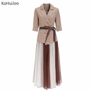 KoHuiJoo 2 Pieces Skirt Suit Women Fashion Half Sleeve Striped Blazer+ Long Mesh Skirt Sets Two Piece Outfits Lady
KoHuiJoo 2 Pieces Skirt Suit Women Fashion Half Sleeve Striped Blazer+ Long Mesh Skirt Sets Two Piece Outfits Lady