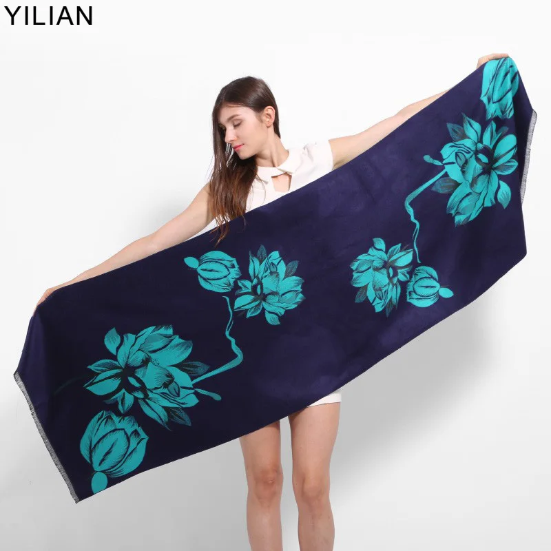 YILIAN Brand Flower Print Cashmere Scarf Shawl Top Quality Winter Women Pashmina Shawl Dark Blue color LA089
YILIAN Brand Flower Print Cashmere Scarf Shawl Top Quality Winter Women Pashmina Shawl Dark Blue color LA089