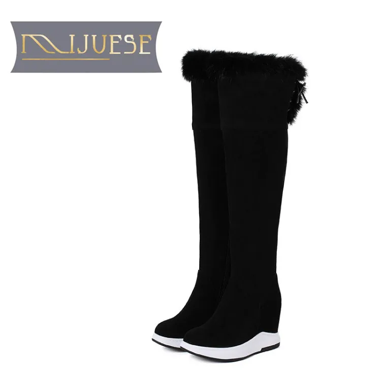 MLJUESE 2019 women over the knee Kid Suede winter short plush increasing wedges heels fur high boots female women boots
MLJUESE 2019 women over the knee Kid Suede winter short plush increasing wedges heels fur high boots female women boots