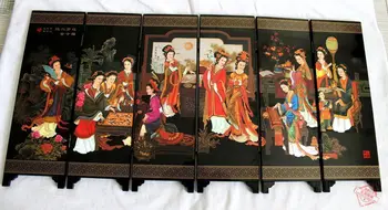 Chinese collection Lacquer ware painting beauty folding screen-A dream of red mansions twelve beauties
Chinese collection Lacquer ware painting beauty folding screen-A dream of red mansions twelve beauties