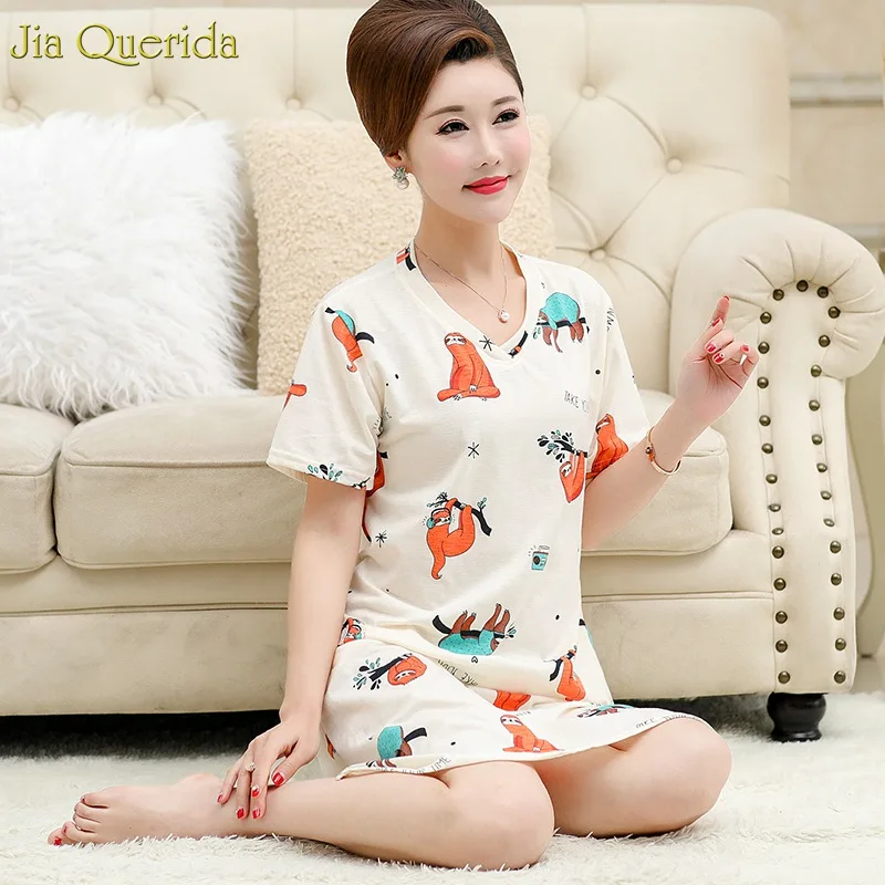 Women Cotton Nighty 2019 Plus Size Xxxl Cute Lazy Sloth Printing Short Sleeve Night Gown Sleepwear Fashion Nightwear Night Dress
Women Cotton Nighty 2019 Plus Size Xxxl Cute Lazy Sloth Printing Short Sleeve Night Gown Sleepwear Fashion Nightwear Night Dress
