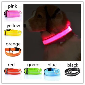 50PCS Nylon LED Pet Dog Collar 6 colors Night Safety Flashing Dog Leash Pet Supplies
50PCS Nylon LED Pet Dog Collar 6 colors Night Safety Flashing Dog Leash Pet Supplies