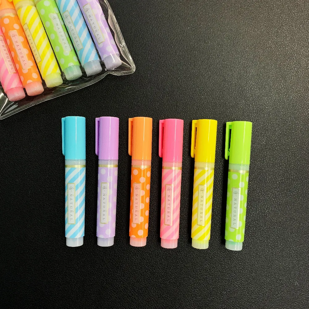 6pcs/Pack Simple Fresh Dots Striped Mini Highlighter Paper Marking Pen Drawing Shool Office Supply Kids Student Stationery
6pcs/Pack Simple Fresh Dots Striped Mini Highlighter Paper Marking Pen Drawing Shool Office Supply Kids Student Stationery