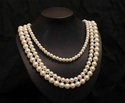 Elegance Tre-Strands Cream Glass Faux Pearl Necklace Lady's Evening Dress Jewelry
Elegance Tre-Strands Cream Glass Faux Pearl Necklace Lady's Evening Dress Jewelry