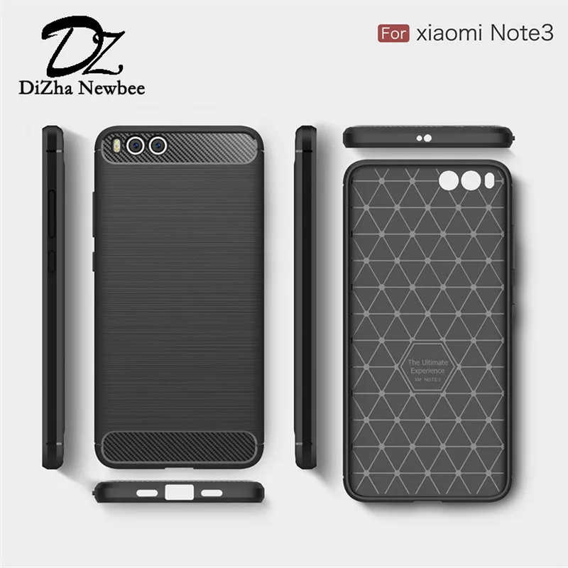 For Xiaomi Mi Note 3 Case Carbon Fiber TPU Cover Environmental protection Non-slip Silicone Phone Bag Cases |
