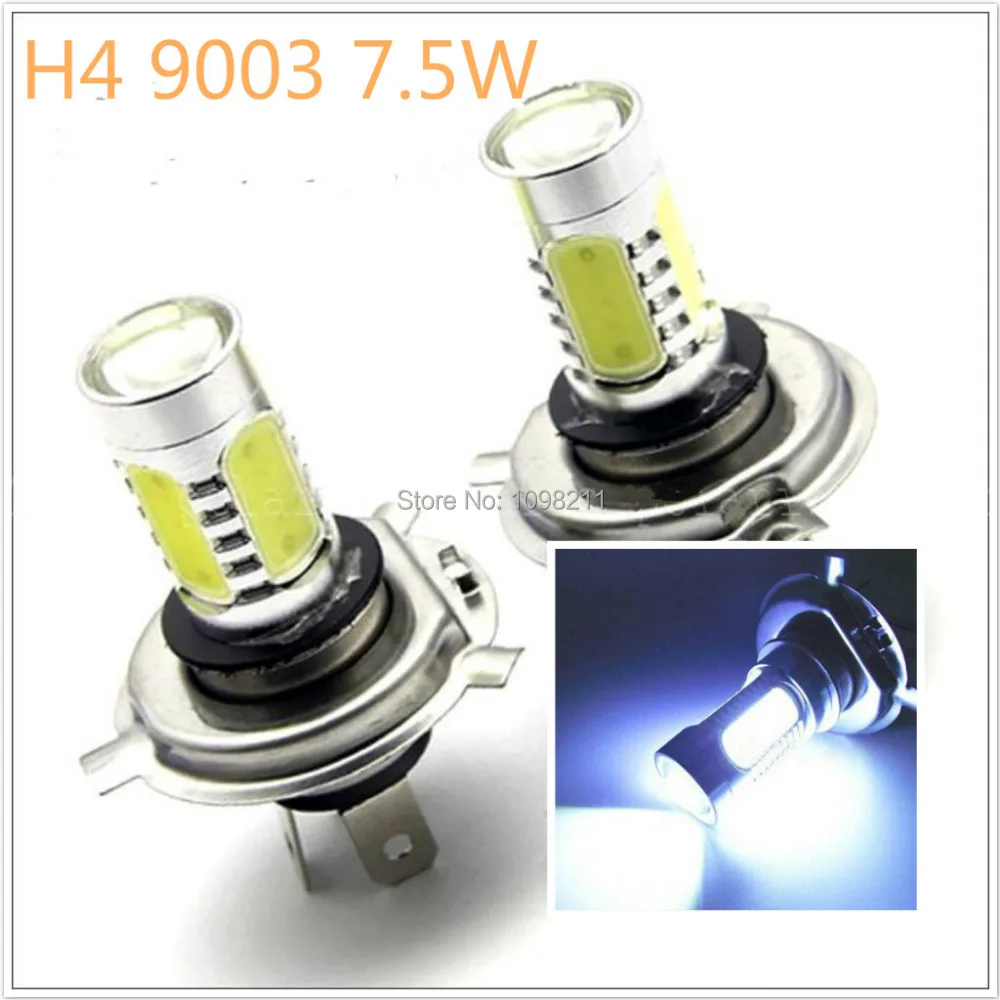 1 шт. 9003 H4 7 5 W COB Светодиодный прожектор Len Head Light Low Beam High Bulb | Автомобили и мотоциклы