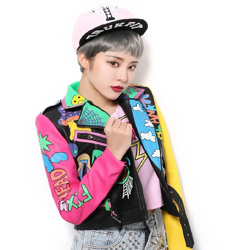2019 Top Brand New Spring Fashion Good Quality Rivets Leopard Ladies Street Women PU Leather Jacket Faux Leather Jackets Women
2019 Top Brand New Spring Fashion Good Quality Rivets Leopard Ladies Street Women PU Leather Jacket Faux Leather Jackets Women