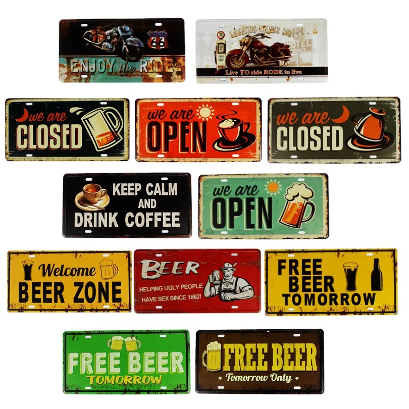 Beer Tin Metal Signs license plate Vintage Plaque Painting Old Car Garage Pub Cafe Restaurant Shop Wall Decor 30X15CM B-102
Beer Tin Metal Signs license plate Vintage Plaque Painting Old Car Garage Pub Cafe Restaurant Shop Wall Decor 30X15CM B-102