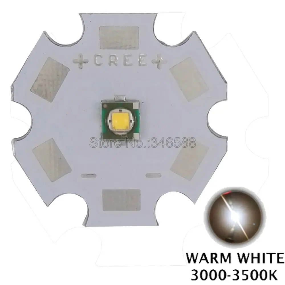 10pcs/lot! Cree XLamp XP-E XPE Warm White 3200K-3500K 3W High Power LED Emitter Diode Chip on 8mm 12mm 14mm 16mm 20mm PCB | Лампы и