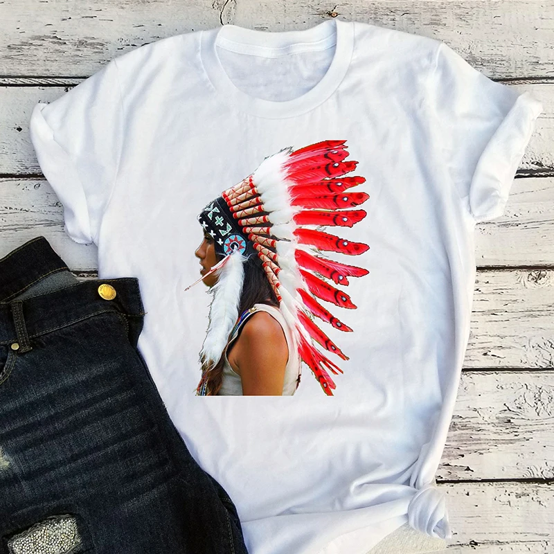 Indian Tshirt Graphic Tee Print Streetwear Punk 90s Vintage Women Harajuku Top Girls Gothic Tops Fashion
Indian Tshirt Graphic Tee Print Streetwear Punk 90s Vintage Women Harajuku Top Girls Gothic Tops Fashion