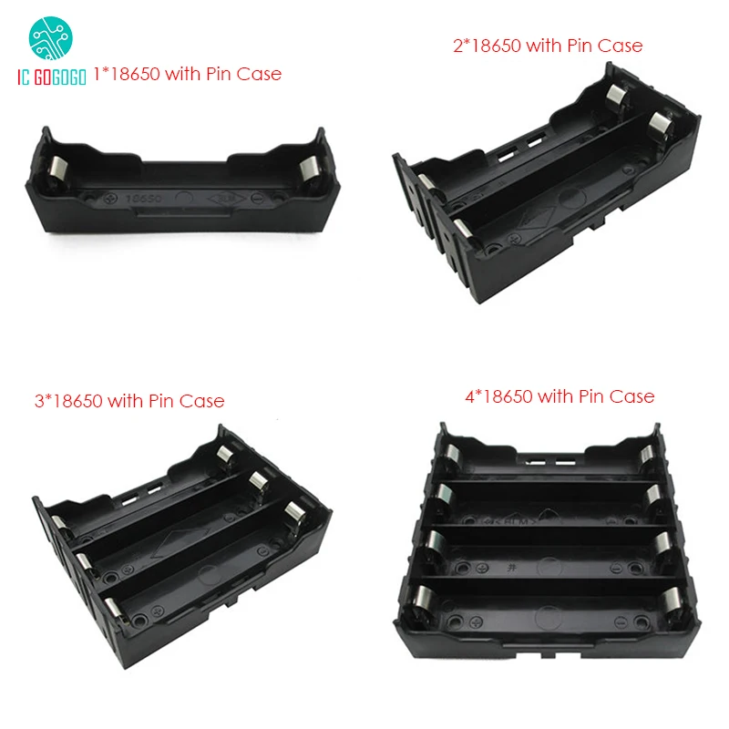 1*18650 2*18650 3*18650 4*18650 Battery Box with Pin Storage Battery Case Holder Black Plastic 1/2/3/4pcs 18650
1*18650 2*18650 3*18650 4*18650 Battery Box with Pin Storage Battery Case Holder Black Plastic 1/2/3/4pcs 18650