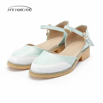 Genuine leather sandals shoes Handmade white green buckle strap sandals British round toe oxford shoes for women 2020 summer
Genuine leather sandals shoes Handmade white green buckle strap sandals British round toe oxford shoes for women 2020 summer