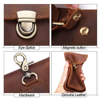 THINKTHENDO Men Genuine Leather Small Hook Phone Pouch Fanny Pack Waist Bag Hip Bum Pack Case Pocket 2019 Waist Belt Bag
THINKTHENDO Men Genuine Leather Small Hook Phone Pouch Fanny Pack Waist Bag Hip Bum Pack Case Pocket 2019 Waist Belt Bag