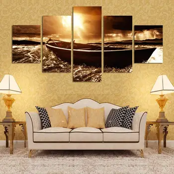 5 Panel Modern Prints Beach Seascape Painting Sea Boat Sunset Painting Cuadros Wall Picture For Living Room(No Frame)
5 Panel Modern Prints Beach Seascape Painting Sea Boat Sunset Painting Cuadros Wall Picture For Living Room(No Frame)