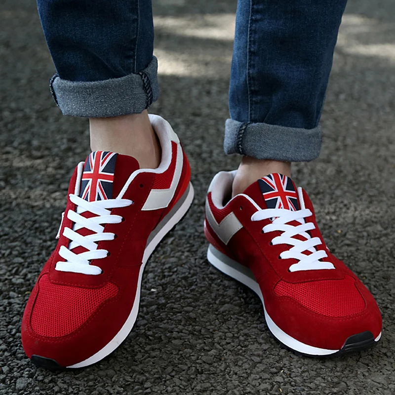 1pair New Fashion Style Sweety Running Shoes For Men Lace-up Trainers Zapatillas Casual Male Outdoor Men's | Обувь