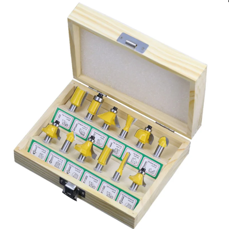 TALI 12 Pieces 8mm Router Bit Set Woodworking Tools Kit with for Home Improvement and DIY
TALI 12 Pieces 8mm Router Bit Set Woodworking Tools Kit with for Home Improvement and DIY