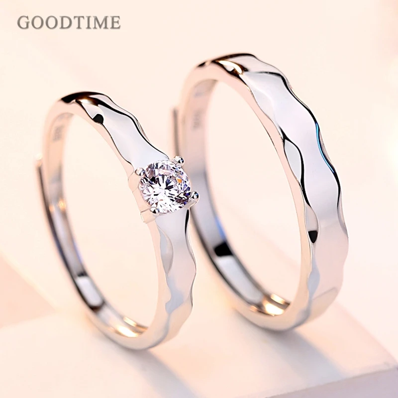 Fashion 100% Real 925 Sterling Silver Rings Wedding Bridal 3A Zirconium Drill Ring Couple Jewelry Ring Valentine Gift Engraved
Fashion 100% Real 925 Sterling Silver Rings Wedding Bridal 3A Zirconium Drill Ring Couple Jewelry Ring Valentine Gift Engraved