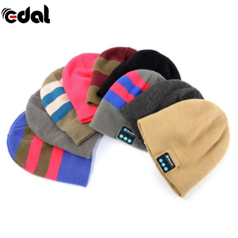 

EDAL Men Women Bluetooth 3.0 Headset Mic Call Soft Warm Beanie Hat Wireless Smart Cap Headphone Headset Speaker Mic