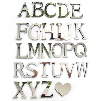 2019 New Acrylic Mirror 3D DIY wall stickers stickers English letters home decoration creative personality Special