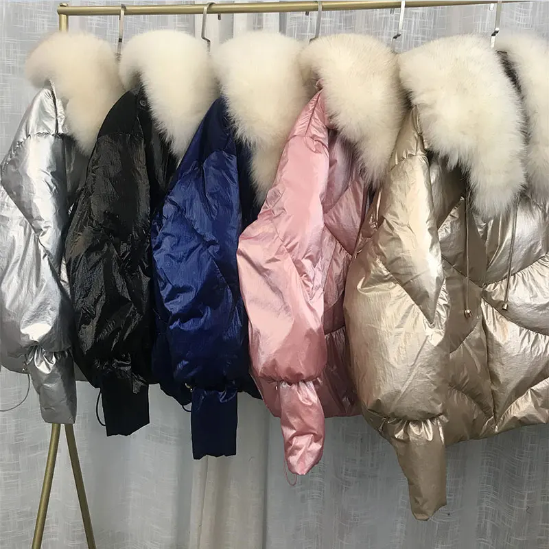 European 2019 Winter Short Down Coat Women Bright Face Fox Fur Big Fur Collar White Duck Down Jacket Women Loose Bread Coat 025
European 2019 Winter Short Down Coat Women Bright Face Fox Fur Big Fur Collar White Duck Down Jacket Women Loose Bread Coat 025