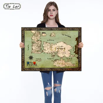 Game of Thrones World Map Famous TV Series Vintage Kraft Paper Poster Living Room Paint Bar Cafe Wall Sticker
Game of Thrones World Map Famous TV Series Vintage Kraft Paper Poster Living Room Paint Bar Cafe Wall Sticker