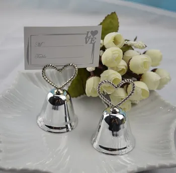 400PCS Silver Heart Bell Place Card Holder Wedding favors with matching card for table card holders
400PCS Silver Heart Bell Place Card Holder Wedding favors with matching card for table card holders