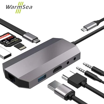 USB C HUB Type C Audio Dex Station Thunderbolt 3 with HDMI 4K RJ45 1000Mbps USB 3.0 For Samsung Note 8 S8 S9 Macbook Pro Huawei
USB C HUB Type C Audio Dex Station Thunderbolt 3 with HDMI 4K RJ45 1000Mbps USB 3.0 For Samsung Note 8 S8 S9 Macbook Pro Huawei