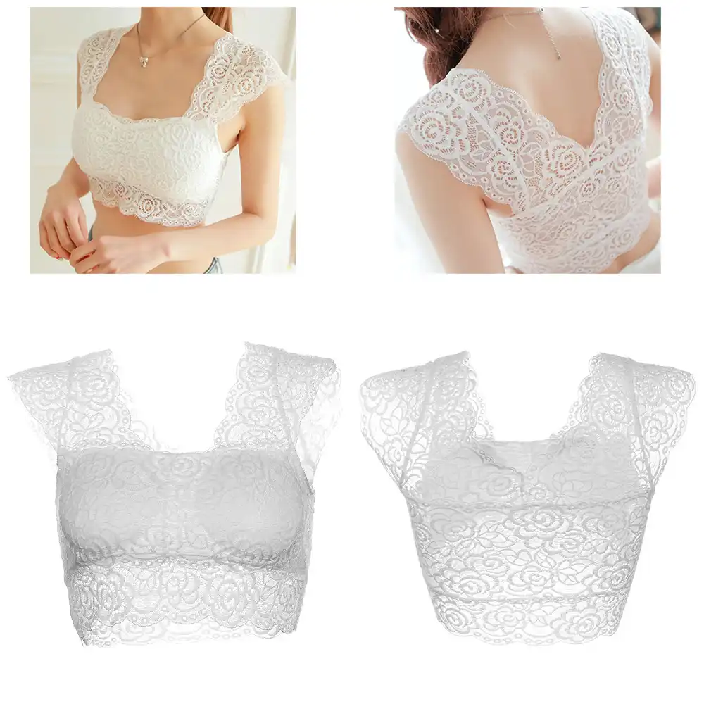 white bustier bralette