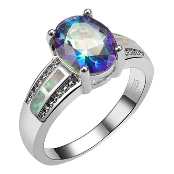 Blue Rainbow Crystal Zircon With White Fire Opal 925 Sterling Silver High Quantity Ring Beautiful Jewelry Size 6 7 8 9 10 R1461
Blue Rainbow Crystal Zircon With White Fire Opal 925 Sterling Silver High Quantity Ring Beautiful Jewelry Size 6 7 8 9 10 R1461