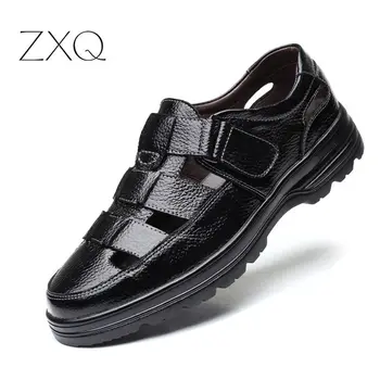 2019 Men Sandals Genuine Leather Cowhide Male Summer Shoes Outdoor Beach Slippers Business Casual Sandals Roman Shoes 38-48
2019 Men Sandals Genuine Leather Cowhide Male Summer Shoes Outdoor Beach Slippers Business Casual Sandals Roman Shoes 38-48