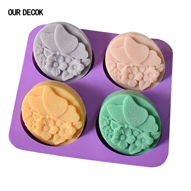 4 Hole Butterfly Love Flower Food-grade Silicone Soap Mold Cake Handmade Maker Tool 3D Pudding Ice Molds DIY Crafts Food Mold
4 Hole Butterfly Love Flower Food-grade Silicone Soap Mold Cake Handmade Maker Tool 3D Pudding Ice Molds DIY Crafts Food Mold