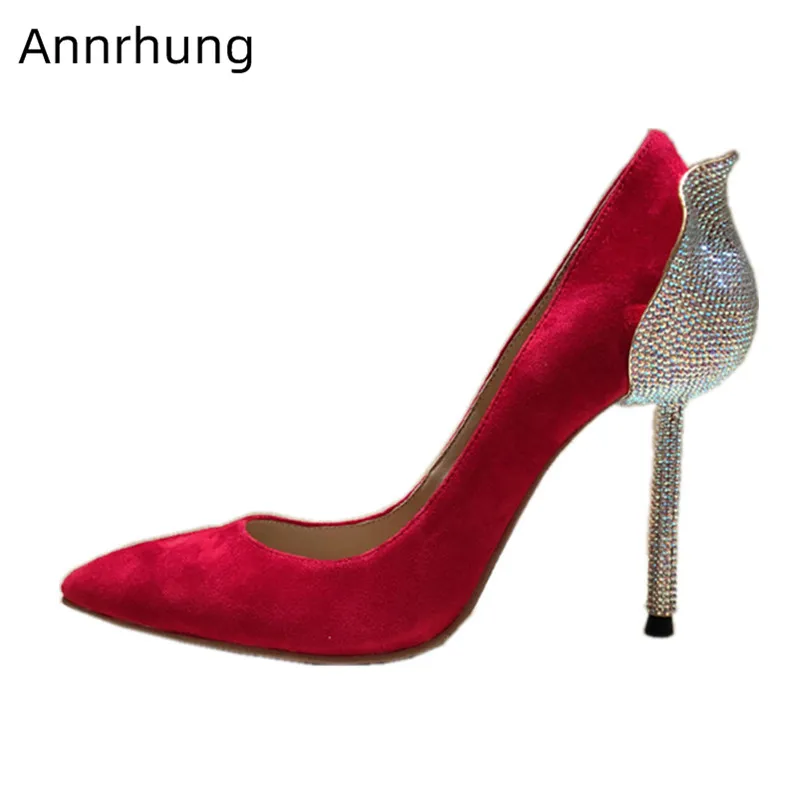 Colourful Drilled Rhinestone Heel Dress Shoes Women Sexy Pointed Toe Thin High Heel Pumps Suede Crystal Decor Shallow Shoes
Colourful Drilled Rhinestone Heel Dress Shoes Women Sexy Pointed Toe Thin High Heel Pumps Suede Crystal Decor Shallow Shoes