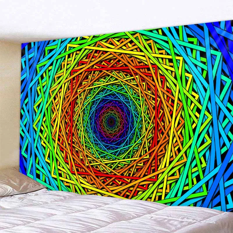 Hot Sales 3D Rotating Geometric Box Background Tapestry Colerful Wall Handing Decoration
Hot Sales 3D Rotating Geometric Box Background Tapestry Colerful Wall Handing Decoration