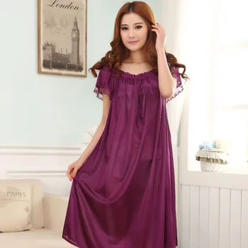 Free shipping Summer Ice silk female short-sleeve plus size nightgown women lounge full dress sleepwear 4xl sexy Sleepshirts
Free shipping Summer Ice silk female short-sleeve plus size nightgown women lounge full dress sleepwear 4xl sexy Sleepshirts