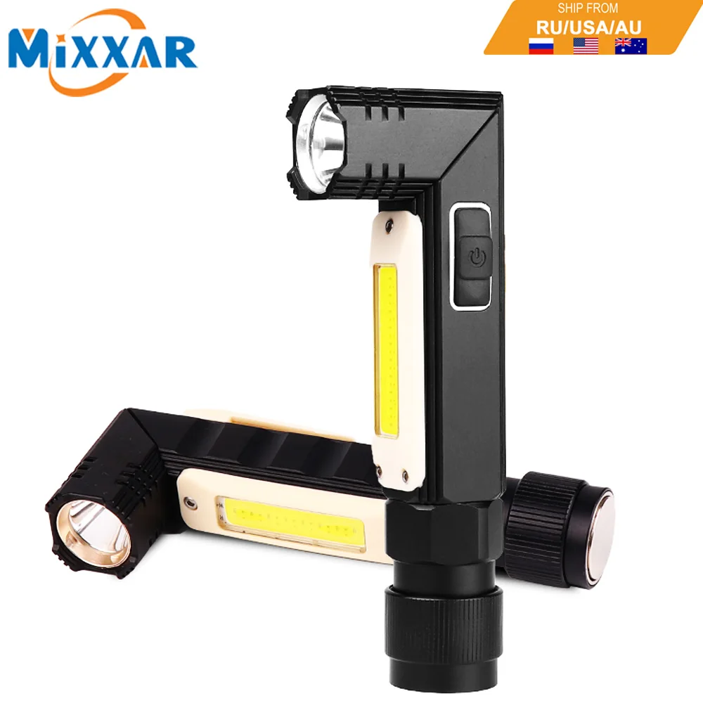 USB Rechargeable Tactical Flashlight Magnet 90 Degree Rotary Clip Waterproof Headlight COB Work Light Handheld Torch with Strap
USB Rechargeable Tactical Flashlight Magnet 90 Degree Rotary Clip Waterproof Headlight COB Work Light Handheld Torch with Strap