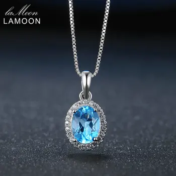 Lamoon Classic 6x8mm 100% Natural Oval Blue Topaz 925 Sterling Silver Chain Pendant Necklace S925 LMNI049
Lamoon Classic 6x8mm 100% Natural Oval Blue Topaz 925 Sterling Silver Chain Pendant Necklace S925 LMNI049