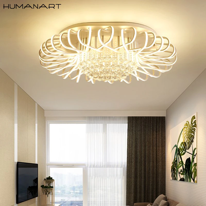Crown Shape Led Ceiling Light For Living Room Bedroom Crystal Remote Control Lighting Ceiling Lamp Home Decoration
Crown Shape Led Ceiling Light For Living Room Bedroom Crystal Remote Control Lighting Ceiling Lamp Home Decoration