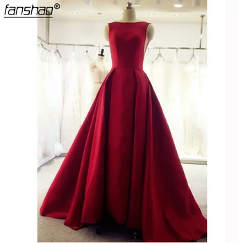 Red Simple Prom Dresses Satin A Line Prom Gown Backless vestido formatura Long Evening Dresses-in Prom Dresses from Weddings & E
Red Simple Prom Dresses Satin A Line Prom Gown Backless vestido formatura Long Evening Dresses-in Prom Dresses from Weddings & E