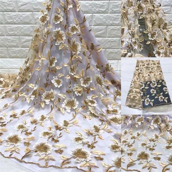 New French Net Lace Fabrics 3D Flower African Tulle Mesh Lace High Quality Nigeria Lace Fabric For Wedding HJ1534-1
New French Net Lace Fabrics 3D Flower African Tulle Mesh Lace High Quality Nigeria Lace Fabric For Wedding HJ1534-1