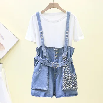 Thailand Fashion Jumpsuit 2019 Summer New Diamond Denim Playsuit Wide Leg High Waist Short Overalls Casual Suspender Trousers
Thailand Fashion Jumpsuit 2019 Summer New Diamond Denim Playsuit Wide Leg High Waist Short Overalls Casual Suspender Trousers