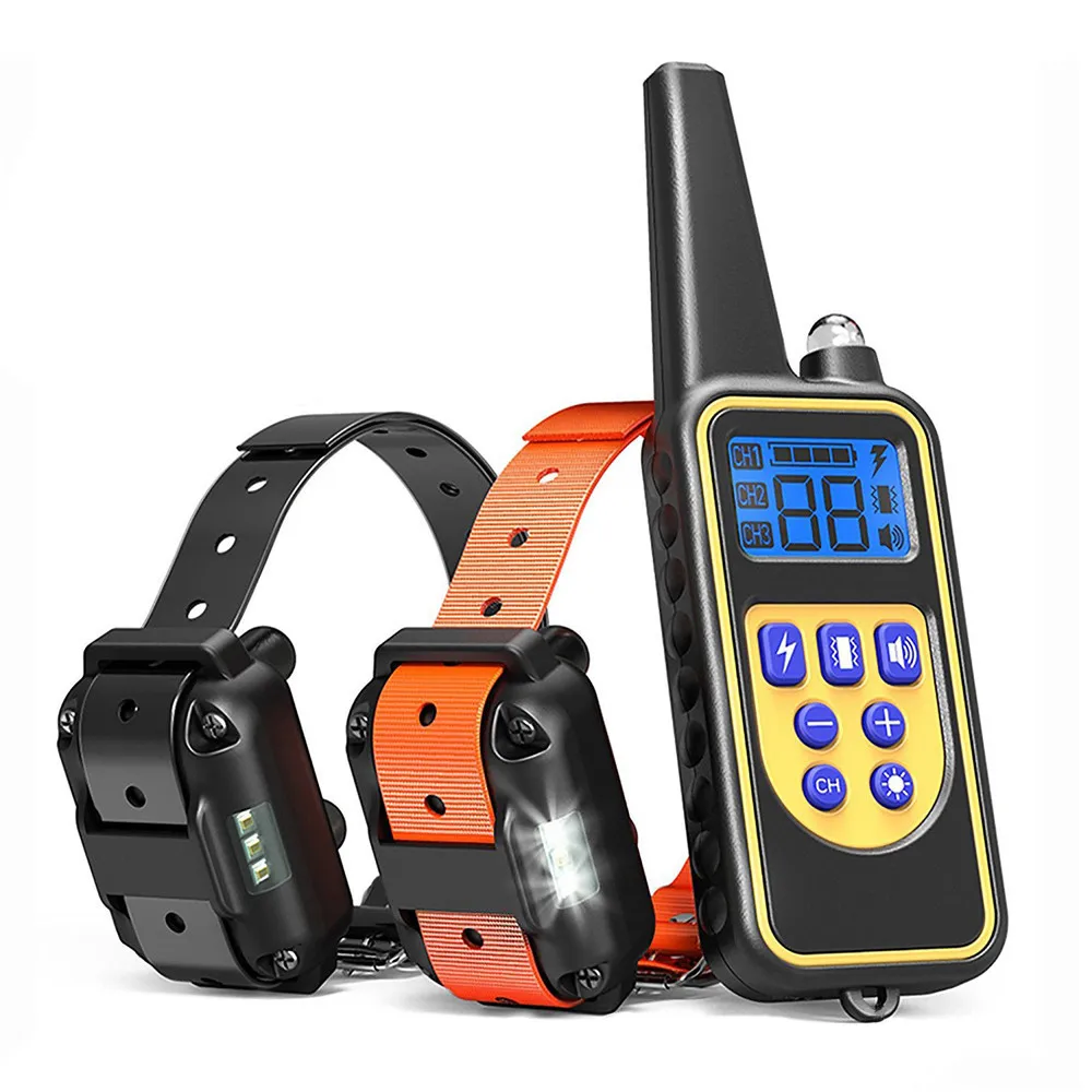 2 Receivers Electric Pet Dog Training Collar Shock Training Collar Electronic Remote Control Waterproof Rechargeable LCD Display
2 Receivers Electric Pet Dog Training Collar Shock Training Collar Electronic Remote Control Waterproof Rechargeable LCD Display